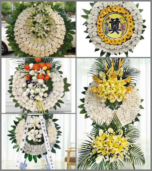 山西太原万柏林区千峰街道移村花圈速递